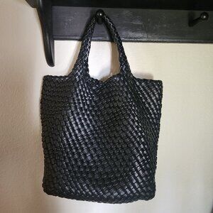 Queenoris Leather woven purse
